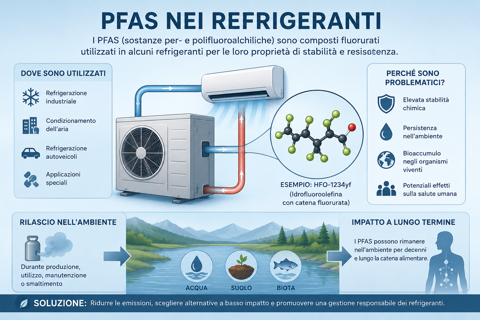 PFAS nei refrigeranti, nasce un gruppo di lavoro negli USA