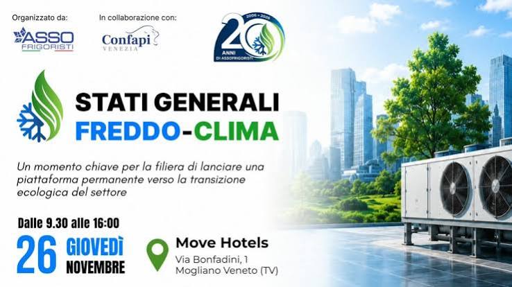 A novembre gli Stati Generali del Freddo e del Clima